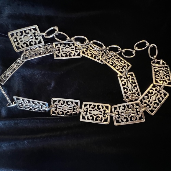 Vintage Accessories - Vintage 1970s - Silver chain detailed belt - 39 inches